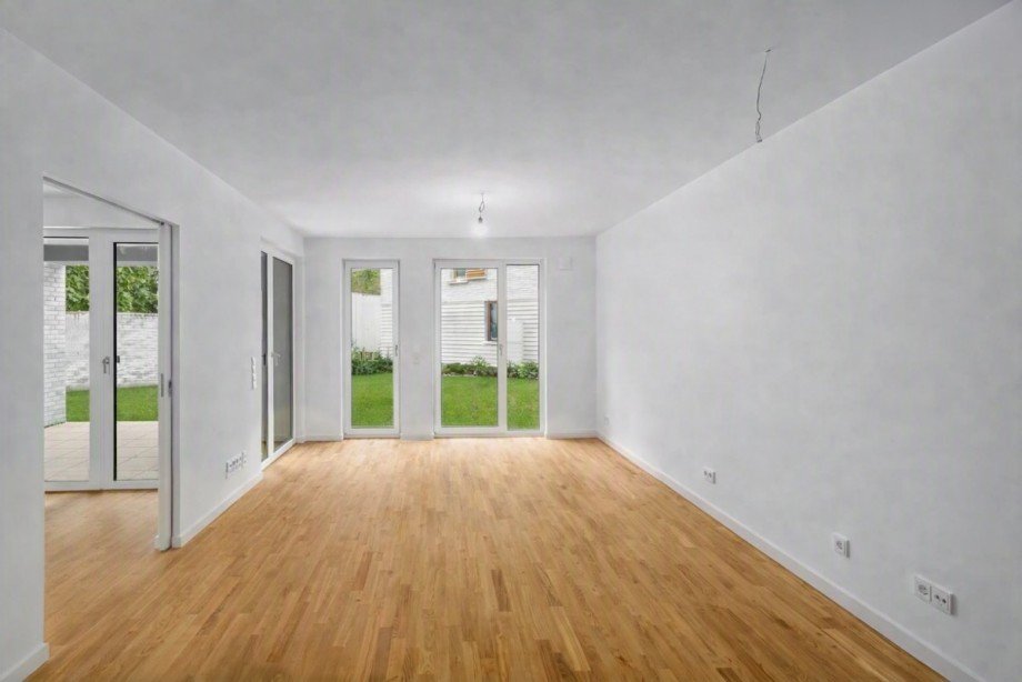 Wohnzimmer (Au�enbereich visualisiert) Terrassenwohnung D�sseldorf