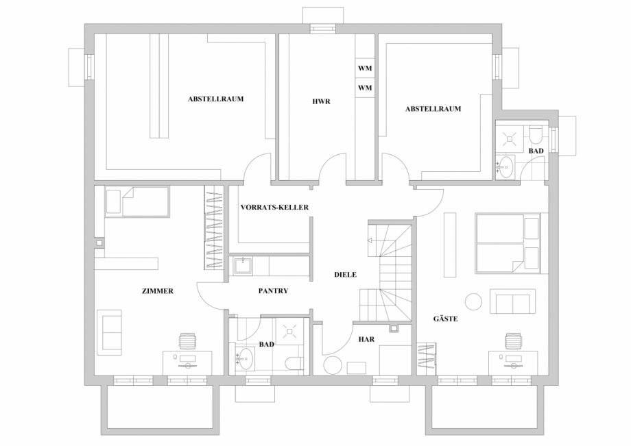 Untergeschoss Villa D�sseldorf