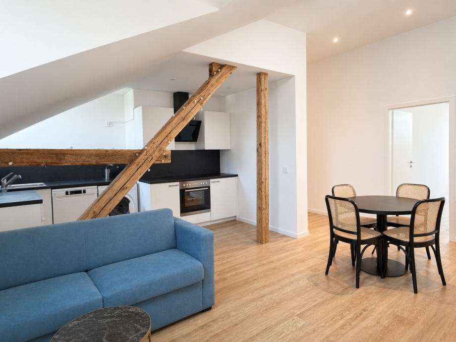 Blick zu Ku Dachgeschosswohnung D�sseldorf