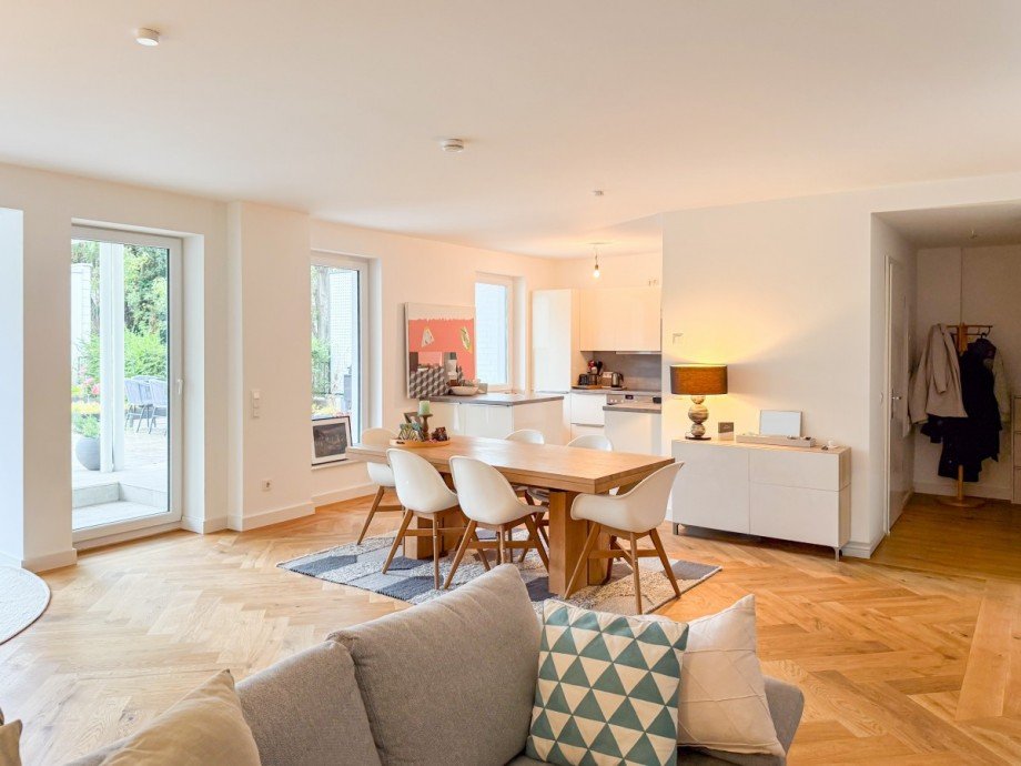 Essbereich mit Ku Etagenwohnung D�sseldorf