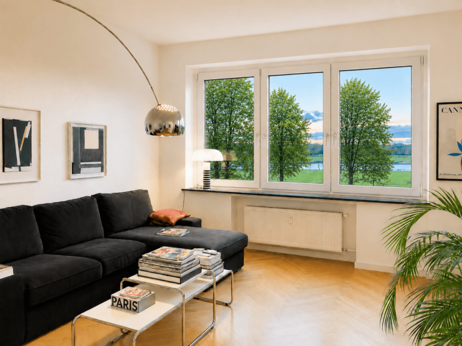 Wohnzimmer Etagenwohnung D�sseldorf