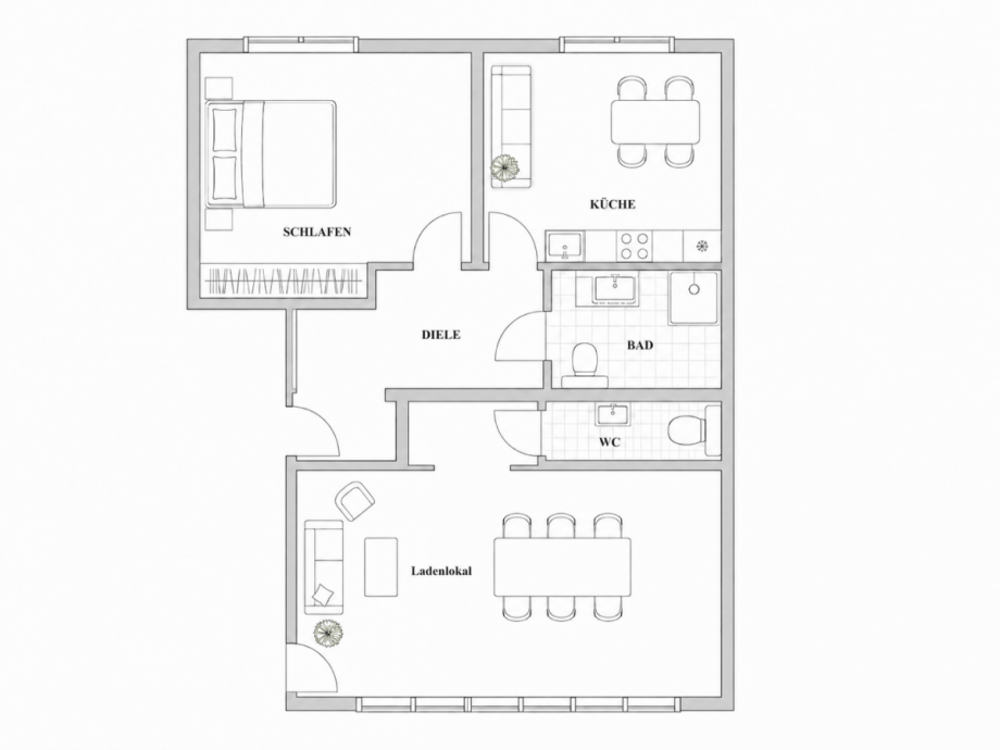 Grundriss K57 v0 Erdgeschosswohnung D�sseldorf