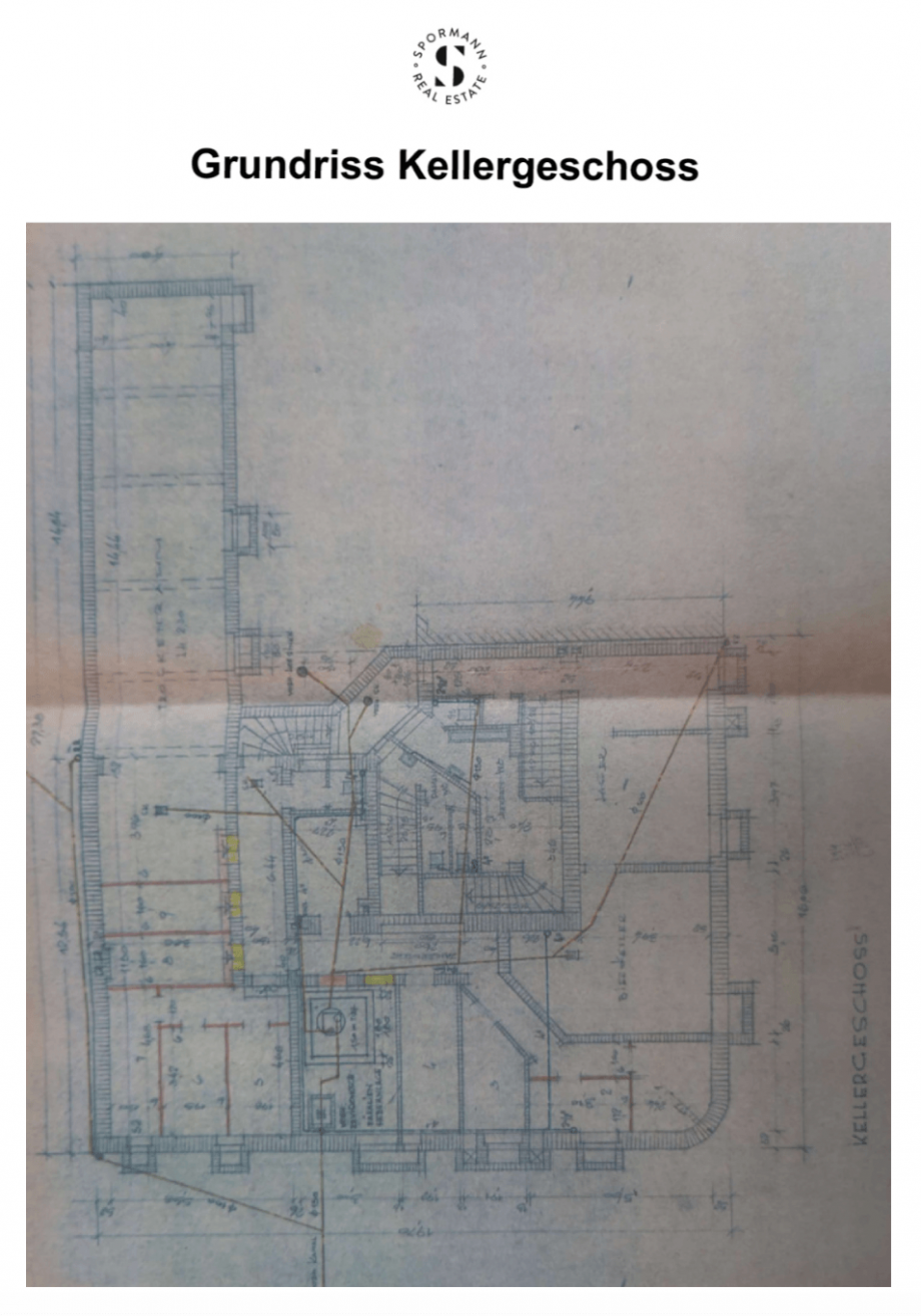 Grundriss Kellergeschoss Wohn- / Gesch�ftshaus Oberhausen