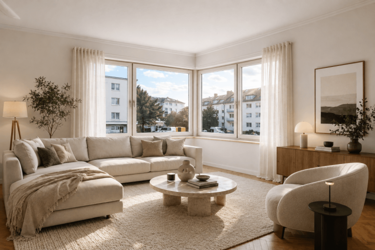 Wohnzimmer D�sseldorf - D�sseldorf - D�sseltal Etagenwohnung Zooviertel. Altbau. Ecklage. - Mehr braucht stilvolles Wohnen nicht.
