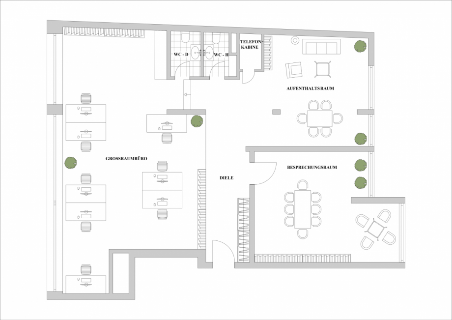 TE 03 - Grundriss B�rofl�che D�sseldorf