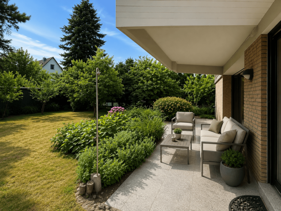 Terrasse mit Garten Einfamilienhaus D�sseldorf