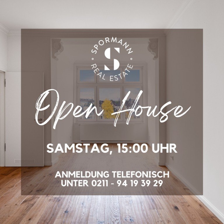 Open House D�sseldorf Etagenwohnung Sanierter Altbau: Gro�z�gige 3-Zimmer-Wohnung im Erstbezug