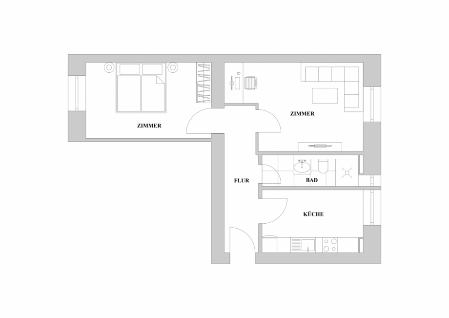 Grundriss Etagenwohnung D�sseldorf