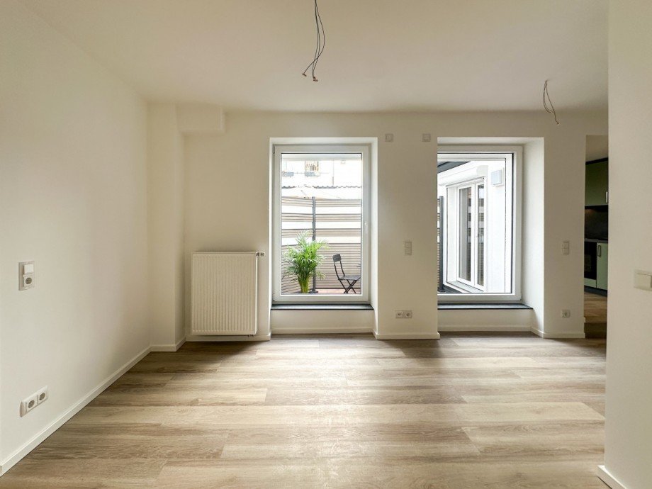 Offener Wohn- und Schlafbereich Terrassenwohnung D�sseldorf