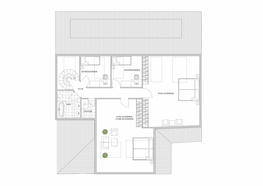 Grundriss Dachgeschoss Maisonettewohnung D�sseldorf