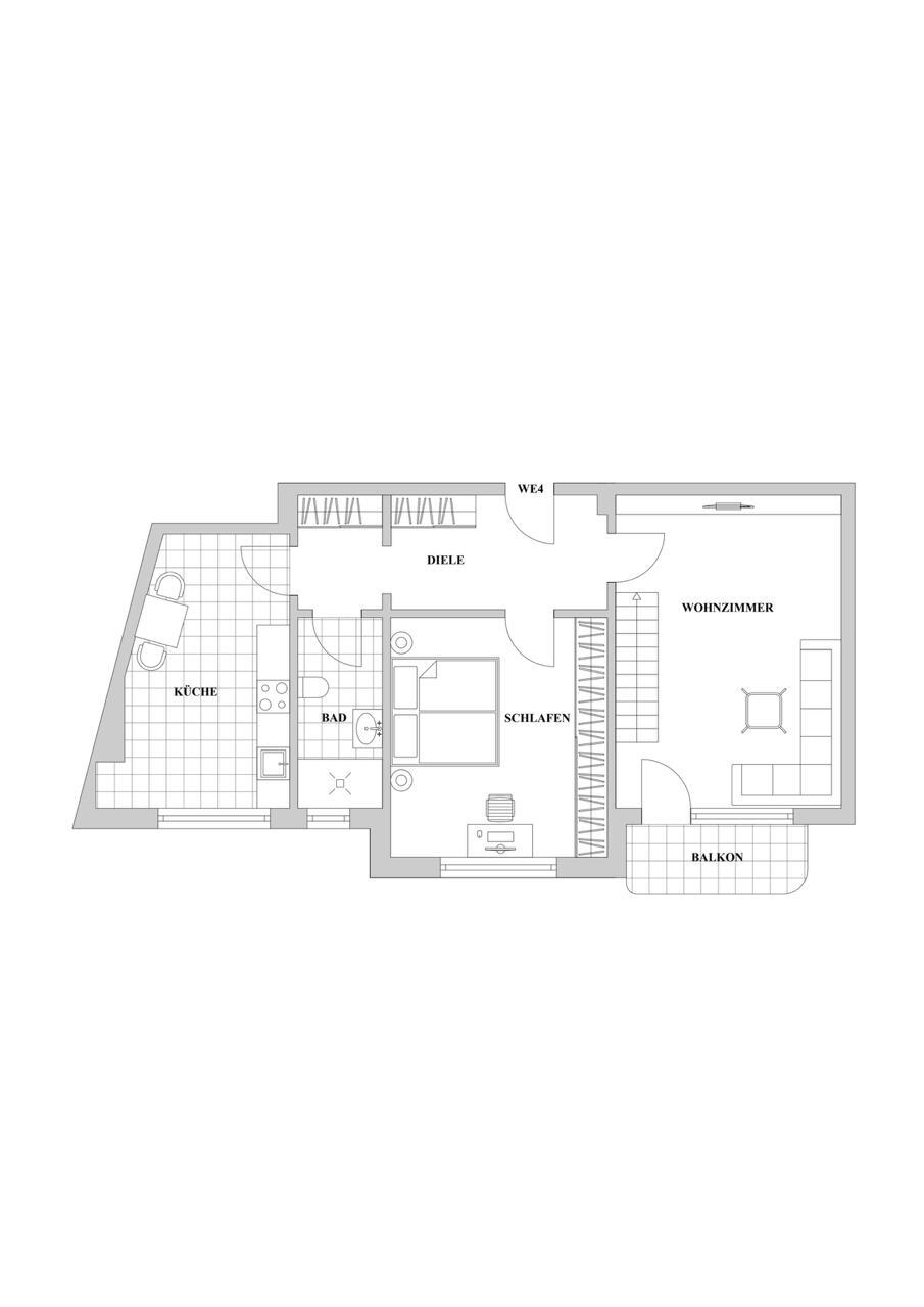 Grundriss WE04 Maisonettewohnung D�sseldorf