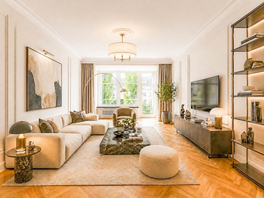 Wohnzimmer Etagenwohnung D�sseldorf