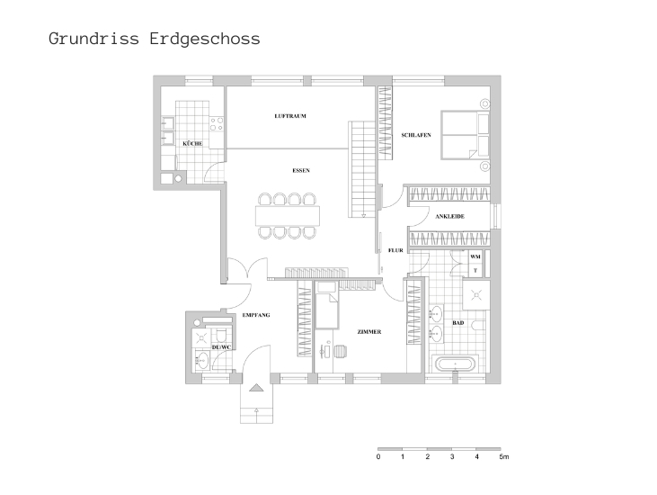 Grundriss Erdgeschoss Wohnung D�sseldorf