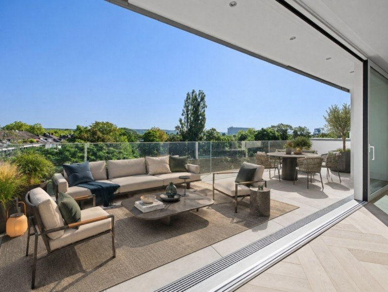 Terrasse D�sseldorf Penthousewohnung Einzigartige Duplexwohnung mit grosser Dachterrasse im Zoo-Viertel