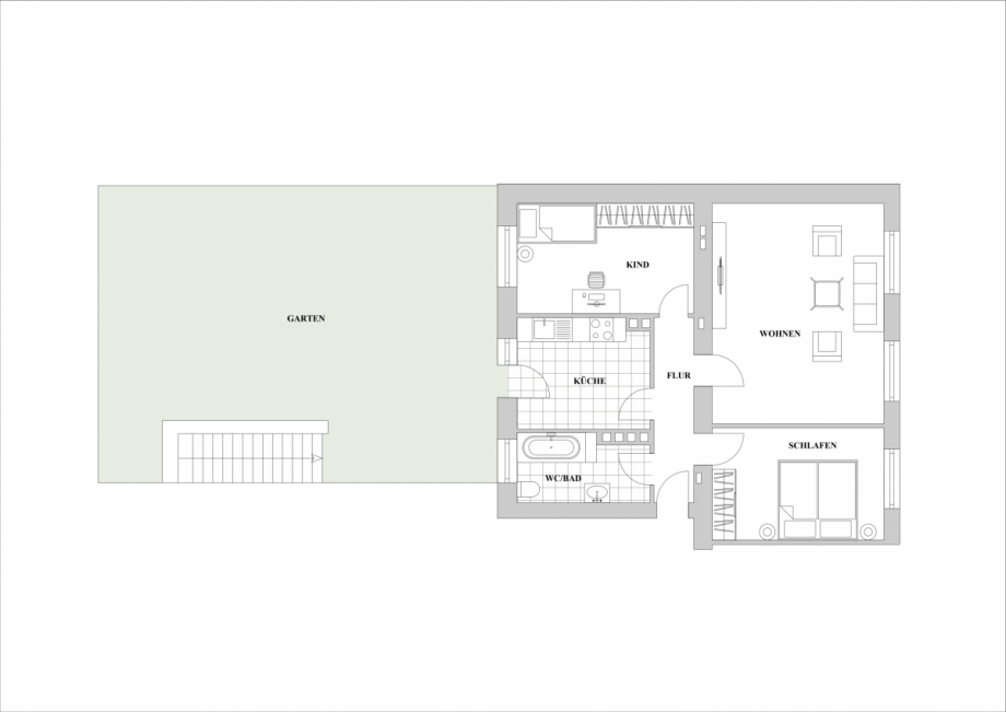 Grundriss Erdgeschosswohnung D�sseldorf