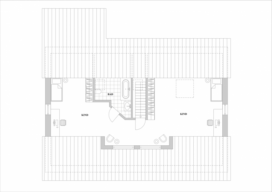 Grundriss Dachgeschoss Einfamilienhaus D�sseldorf