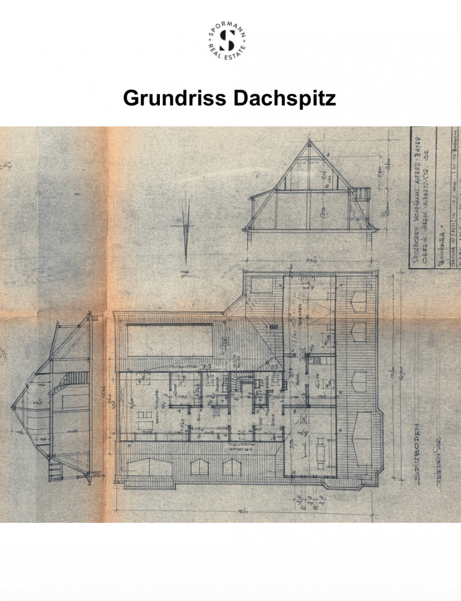 Grundriss Dachspitz Wohn- / Gesch�ftshaus Oberhausen