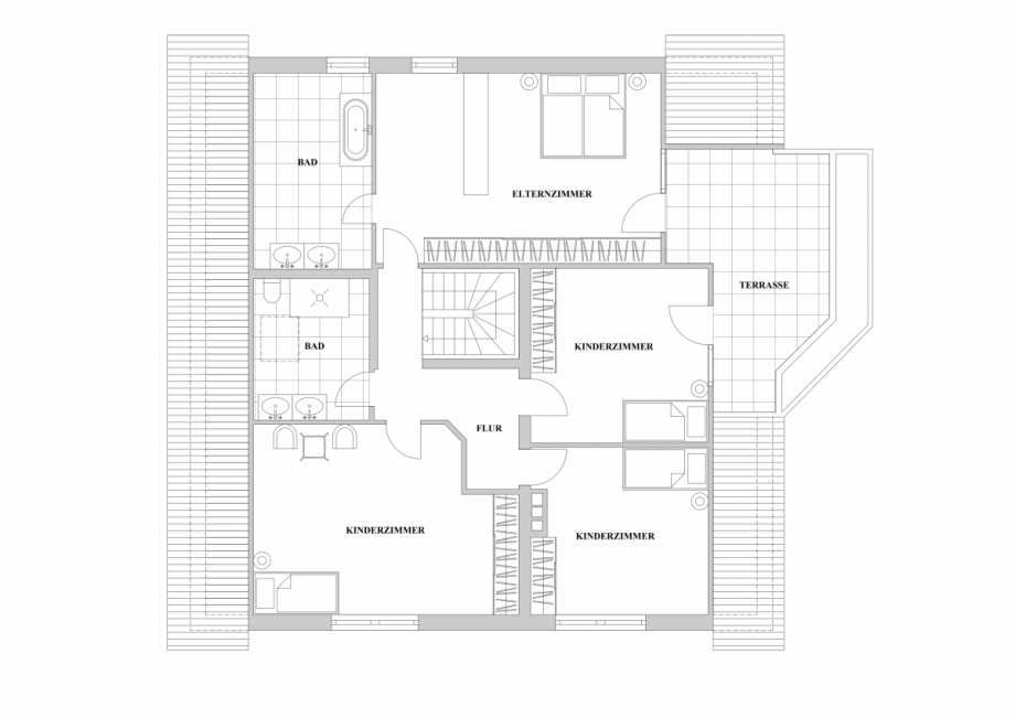 Grundriss 1. Obergeschoss Einfamilienhaus Neuss