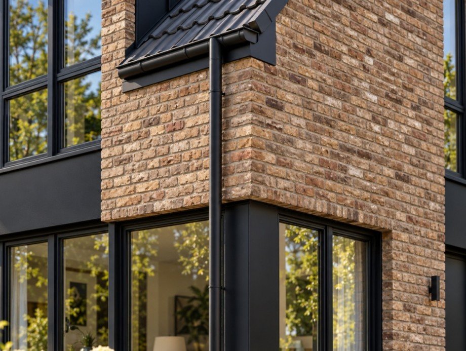 Detail Architektur Doppelhaush�lfte Kaarst