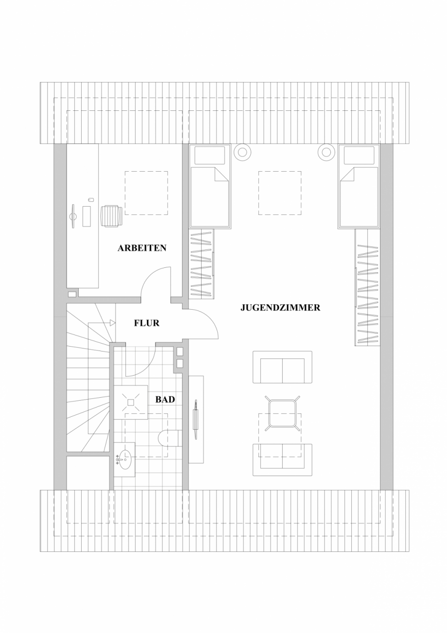 Dachgeschoss - B 29 Reihenmittelhaus D�sseldorf