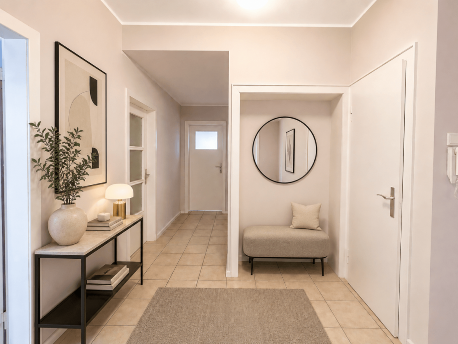 Diele (virtuell m�bliert) Etagenwohnung D�sseldorf