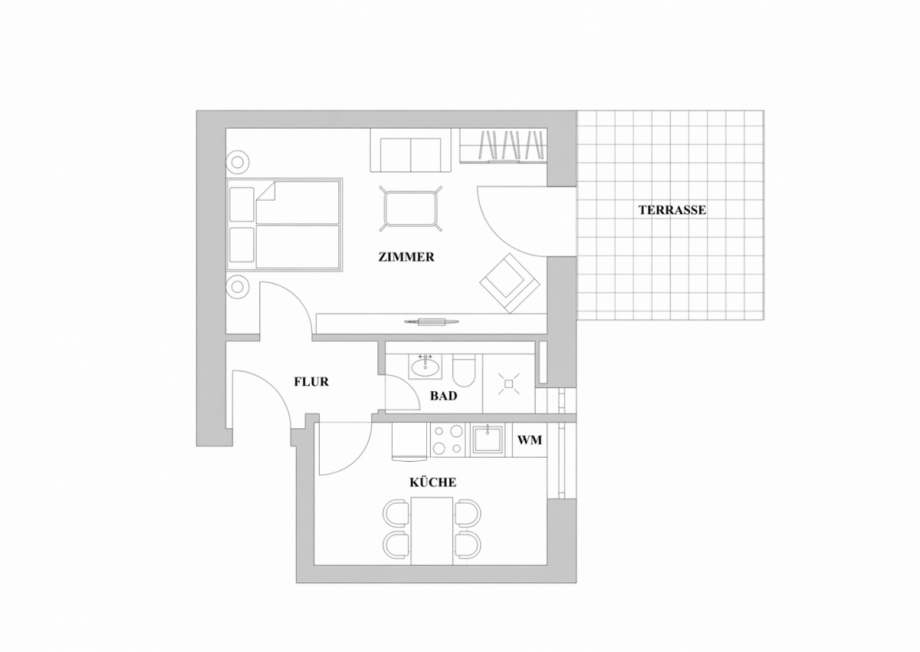 Grundriss WE 02 Wohnung D�sseldorf