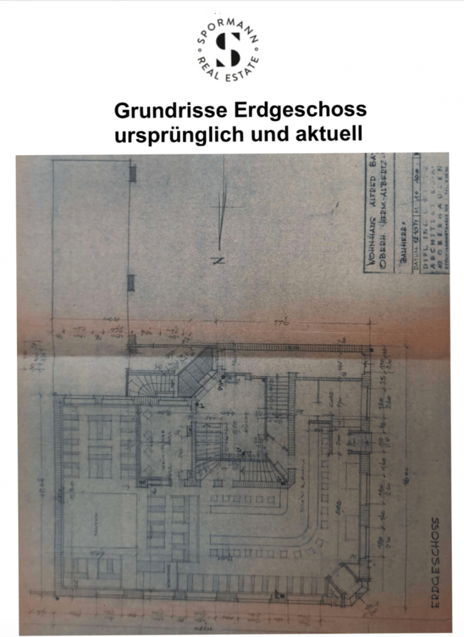 Grundriss Erdgeschoss Wohn- / Gesch�ftshaus Oberhausen