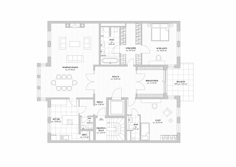 Grundriss Etagenwohnung D�sseldorf
