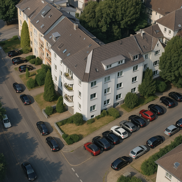 Vogelperspektive Etagenwohnung D�sseldorf
