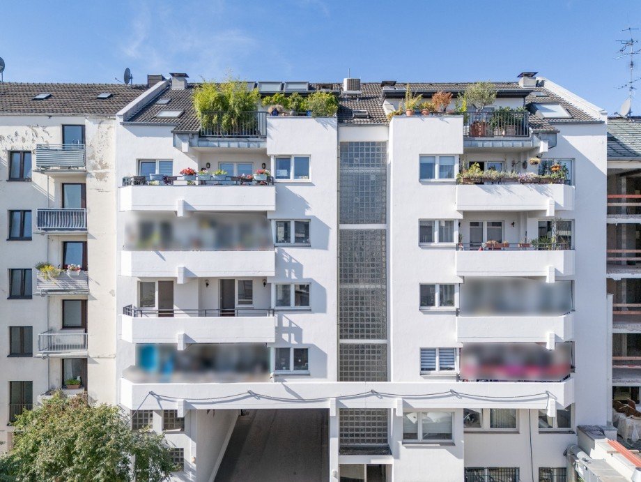 R�ckansicht Etagenwohnung D�sseldorf